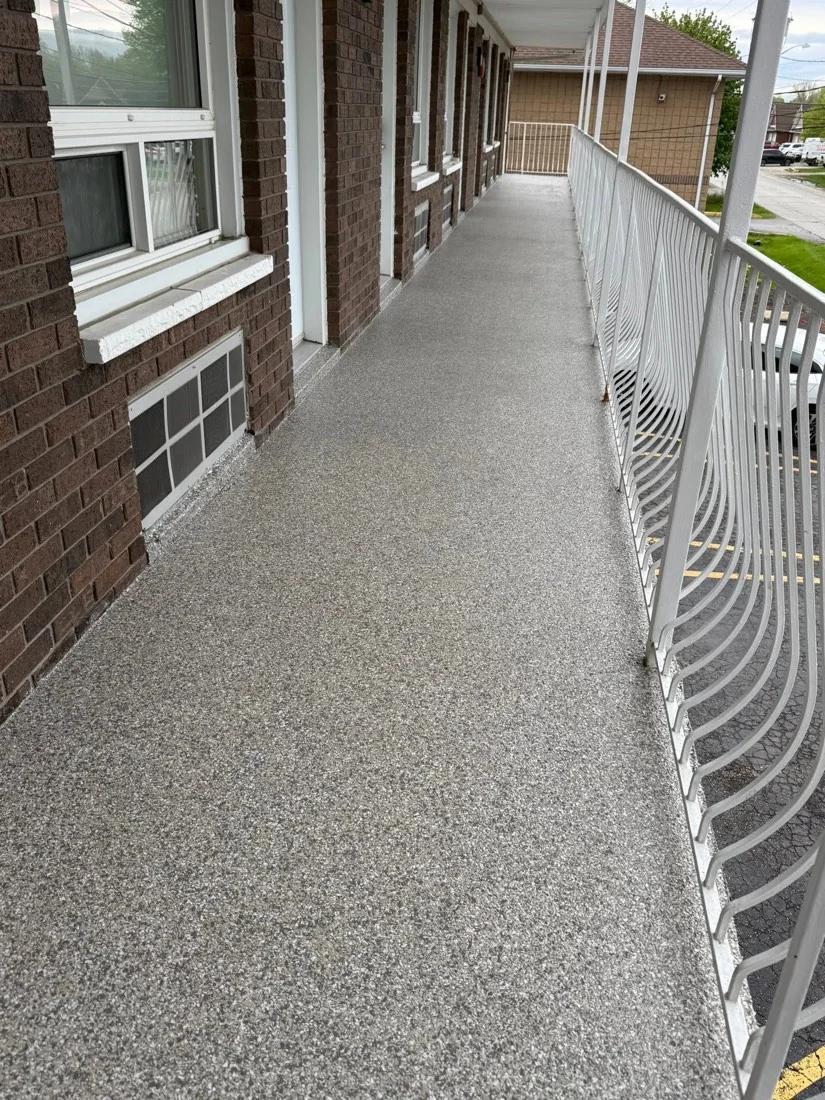 Epoxy floor coating in a Windsor garage