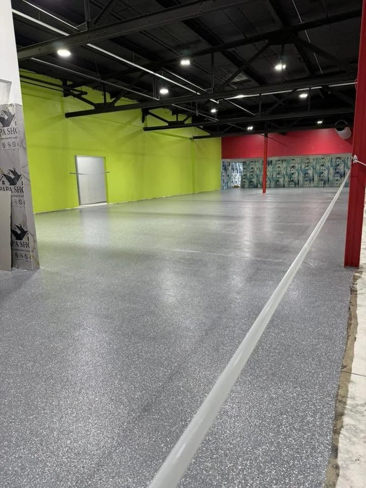 Commercial flake floor, fitness studio in Windsor