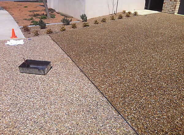 Concrete driveway sealer application