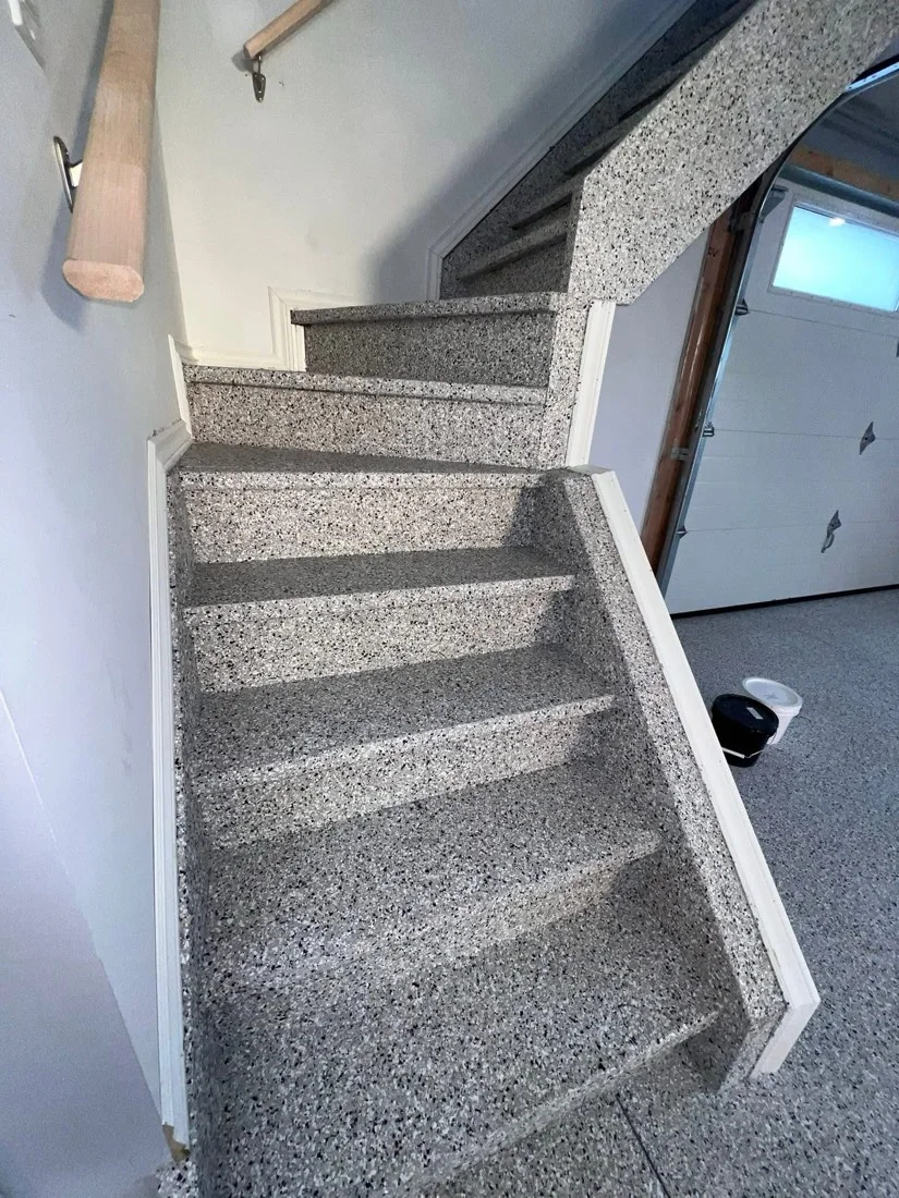 Interior staircase coating, LaSalle