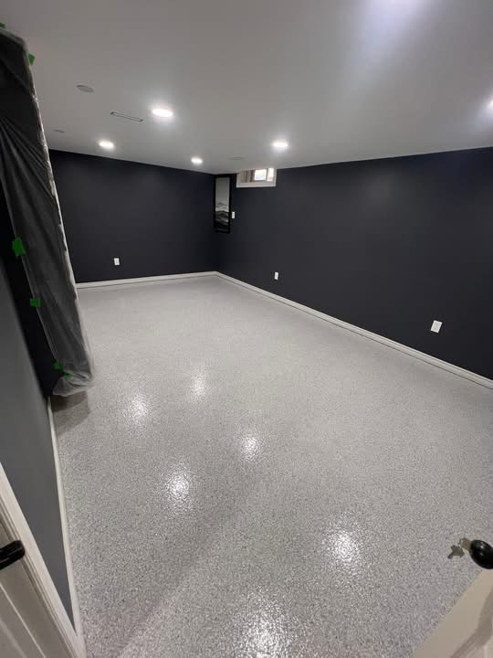 Basement rec room floor, Leamington