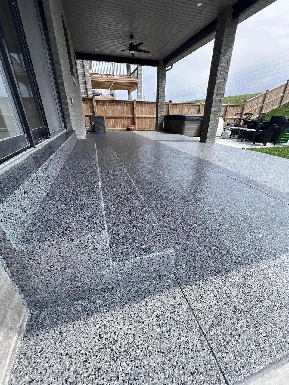 Covered patio coating, Lakeshore